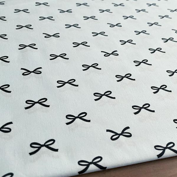 【10センチ単位】生地 布 リボン シーチング【2】ブルー コットン100％ 入園入学準備に 商用利...