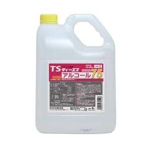 アルコール　消毒液　日本製　業務用　詰替　エタノール濃度75%  除菌用　TSアルコール5L　　　　メール便不可｜nuribashibin