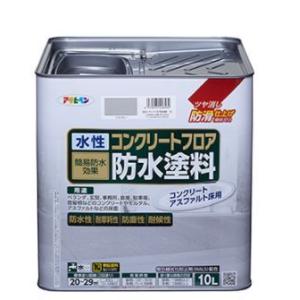 アサヒペン　水性コンクリートフロア防水塗料　ライトグレー　10L