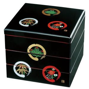 【会津漆器　錦絵蒔絵　三段重箱】天然木製　白木屋漆器店　お重 会津漆器 錦絵蒔絵 三段重箱】天然木製 白木屋漆器店 お重 会津漆器