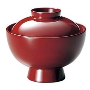 吸物椀 和食器 蓋付き 椀 1個 木合 越前漆器 三つ蘭 漆塗り 溜内黒塗り