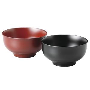 伝統工芸品 ペア椀 和食器 夫婦椀 木製 会津漆器 溜 吟朱 3.7 漆塗り