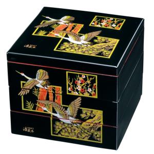 和食器 三段重 溜内朱 漆塗り 会津漆器 木製 お重 会津塗り 3段重箱