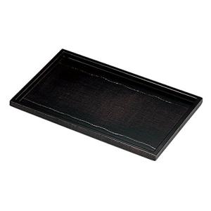 木製 角盆 お膳 お盆 越前漆器 越前塗り 尺0寸 漆塗り 黒塗り 雪才