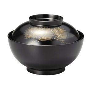 山田平安堂 漆器 雑煮椀 古代朱/黒 お椀/蓋付き/木製 : 漆器 山田平安
