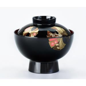 和食器 吸物椀 蓋付き 5個 黒塗り 松に鶴 蒔絵 漆塗り 木合 和食器 吸物椀 蓋付き 5個 黒塗り 松に鶴 蒔絵 漆塗り 木合