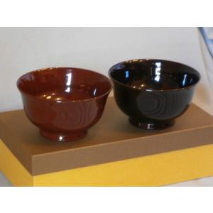 山田平安堂 夫婦椀 椿 ペアギフト 汁椀 結婚祝い 漆塗り 木製 : 漆器