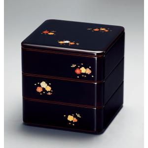 漆塗り重箱 引き出し式 和食器 三段重 溜内朱 漆塗り 会津漆器 木製 お重 会津塗り 3段重箱