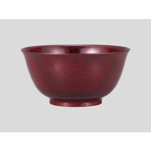 麺鉢 うどん鉢 5.5 朱 漆塗り 木質 山中漆器 山中塗り 大椀 1客 ギフト
