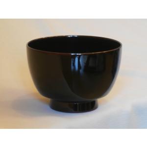食洗機対応 汁椀 1個 駒型 溜内黒 漆塗り ...の詳細画像1