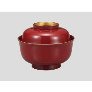 雑煮椀 煮物椀 黒内朱塗り 花丸五君子 会津漆器 お好み椀 蓋付き 会津