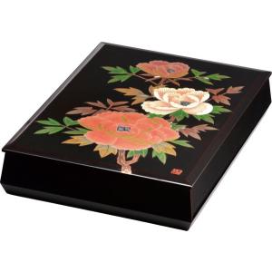 文箱 書類入れ 書類箱 B5判 こぶし 文庫 板蓋 黒塗り 10.0 会津漆器