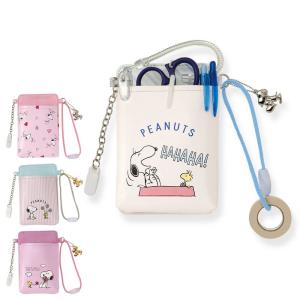 ナース 小物 グッズ 看護 医療 スヌーピー 合皮マルチポーチ(チャーム付き)