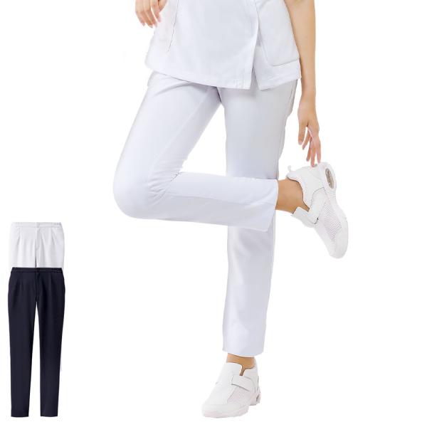 医療 ナース 看護 白衣 女性 レディース ストレッチ 吸汗速乾 ももはりさん対応スキニーパンツ