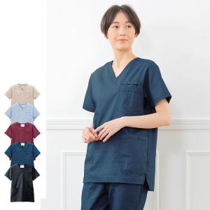 医療 ナース 看護 白衣 デニムスクラブ(男女兼用)(SS/S/M/L/LL/3L)