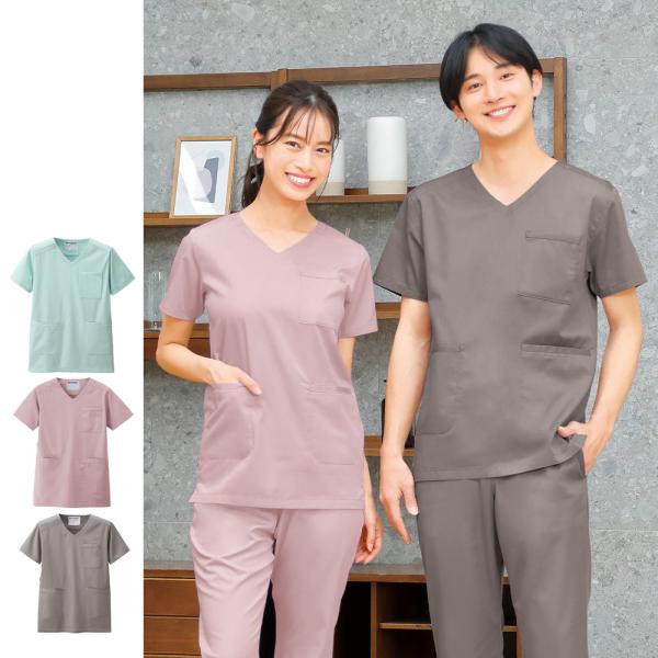 医療 ナース 看護 白衣 女性 男性 レディース メンズ 介護 事務 ナースリーソフトスクラブ(男女...