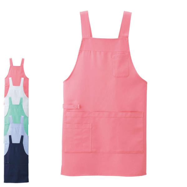 ナース エプロン 介護 病院 保育士 看護師 歯科衛生士 NEWセミミドル丈エプロン(さらりタッチ/...