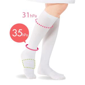 未使用 Bonvolant 段階圧縮ハイソックス 3足セット ボンボラン 段階圧縮ハイソックス 2足組 白 ホワイト Bonvolant 着圧