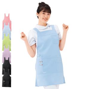 医療 ナース 看護 白衣 女性 バーバパパ H型ミドル丈エプロン