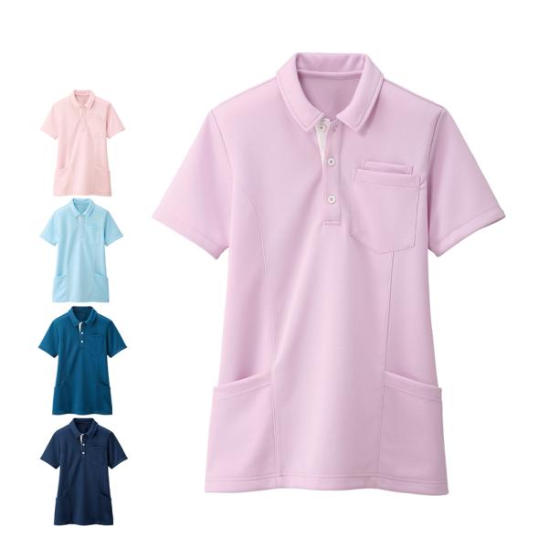 看護 介護 病院 保育士 ケア ヘルパー ユニフォーム 透けにくいポロシャツ(レギュラー)