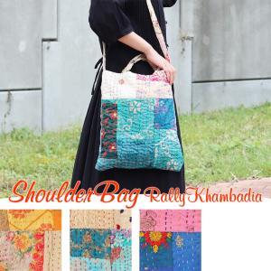 ショルダーバッグ インド綿 カンバディア パッチ ノットハンドルバッグ