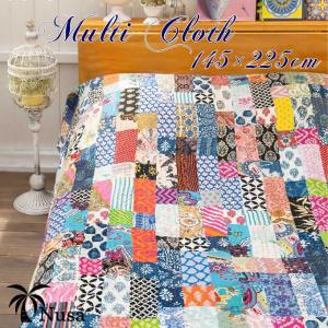 アフリカ マリ ドゴン族 刺繍入り 藍染布 No.4 マルチクロス 刺繍