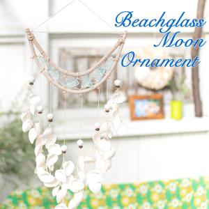 シェル 貝殻 ドリームキャッチャー ホワイトスターフィッシュ ブルー