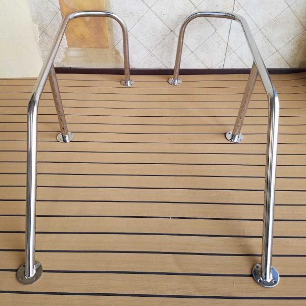 リア用 ステンレス パルピット 2個左右セット 手摺 てすり　ガードレール SUS316取付台座新方...