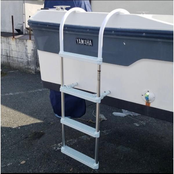 アルミラダー　ステップ４段　デッキステップ　オートエースマリン