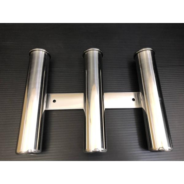 ステンレス製　3連　ロッドホルダー　錆びに強い SUS316ステンレス使用 同梱できます オートエー...