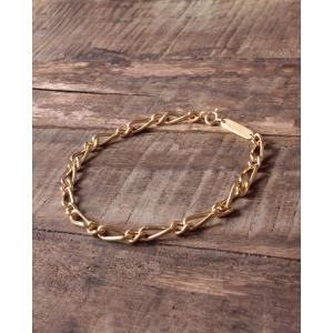 ブレスレット バングル ハンドメイド ゴールドアクセサリー シンプル Made in Bali Chunky figaro bracelet gold｜nuts-and-coffee