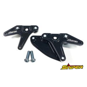 ZX-10R Z900RS Z900 ZX-6R/ZX636 レーシングスタンドフック黒 スプロケットガード付 タイプB 汎用 穴径8mm SNIPER スナイパー SP0092BK｜nuts-berry