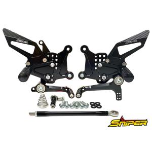 NINJA ZX-25R ZX-4R ストリート用 バックステップ 黒 クイックシフター無し車対応 SNIPER スナイパー SP0102SBK｜nuts-berry