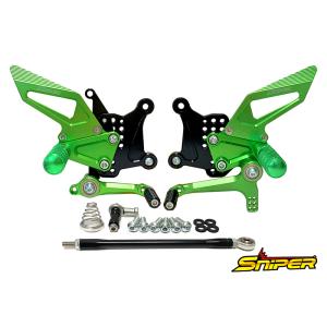 NINJA ZX-25R ZX-4R ストリート用 バックステップ 緑 クイックシフター無し車対応 ...