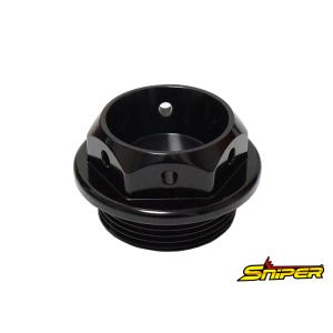 ヤマハ アルミ製 オイルフィラーキャップ 黒 M27 x P3.0 汎用 SNIPER スナイパー ...