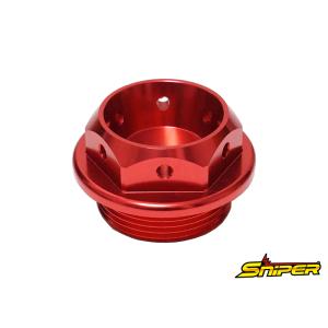 ヤマハ アルミ製 オイルフィラーキャップ 赤 M27 x P3.0 汎用 SNIPER スナイパー ...