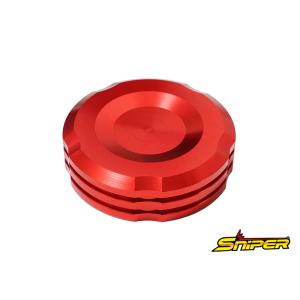 アルミ製 マスターシリンダーキャップ 赤 59mm M52xP4 汎用 SNIPER スナイパー SP0140R｜nuts-berry