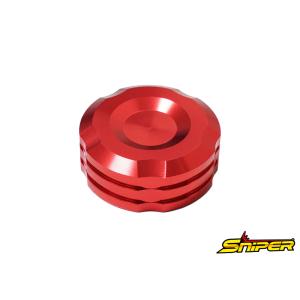 アルミ製 マスターシリンダーキャップ 赤 38mm  M34xP4 汎用 SNIPER スナイパー ...