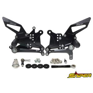 NINJA ZX-6R ZX636 バックステップ 黒 SNIPER スナイパー SP0143BK