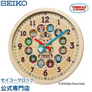 セイコー SEIKO 掛け時計 壁掛け CQ221B きかんしゃトーマス 木枠 径50cm　グリーン購入法適合 電波時計 スイープ 静か 音がしない