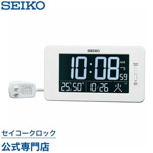 セイコー SEIKO 掛け時計 壁掛け 目覚まし時計 置き時計 DL216W C3MONO デジタル 電波時計 温度計 湿度計