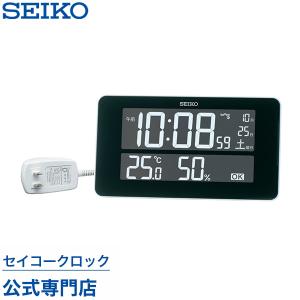 掛け時計 セイコー SEIKO 壁掛け 置き時計 DL217W シリーズC3MONO デジタル 電波時計 表示色が選べる 温度計 湿度計 オシャレ おしゃれ｜nuts-seikoclock