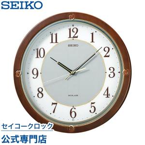 掛け時計 セイコー SEIKO 壁掛け SF232B 電波時計 ソーラー スイープ 静か 音がしない 木製 オシャレ おしゃれ｜nuts-seikoclock