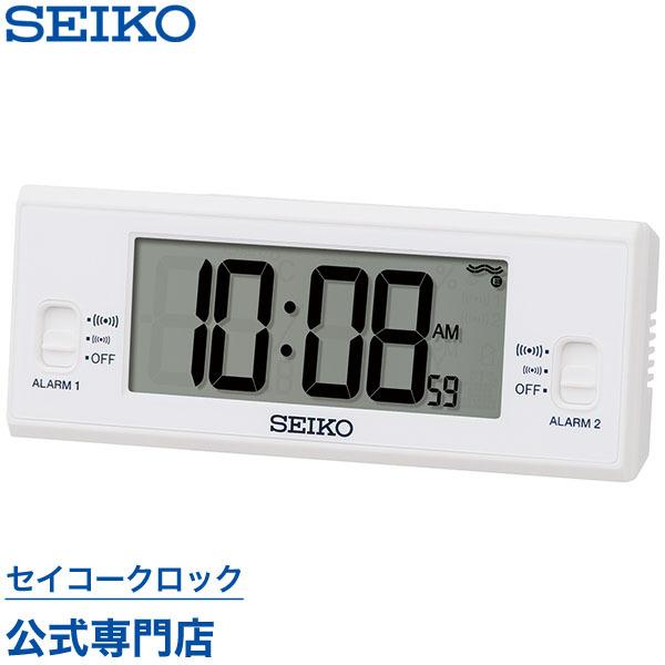 目覚まし時計 セイコー SEIKO 置き時計 SQ321W 電波時計 デジタル カレンダー 温度計 ...