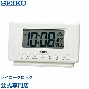 セイコー SEIKO 置き時計 目覚まし時計 SQ796W 電波時計 デジタル メロディ含め5種のアラーム カレンダー タイマー 温度計 音量切替｜nuts-seikoclock
