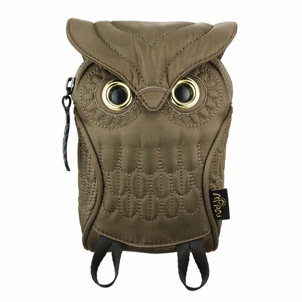 モーンクリエイションズ MORN CREATIONS ミミズク OW-105 ポーチ ブラウン 正規...