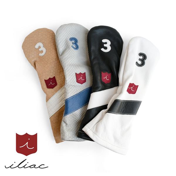イリアック ゴルフ ヘッドカバー 3番ウッド用 FW アメリカ製 イタリアンレザー ロイヤル ili...