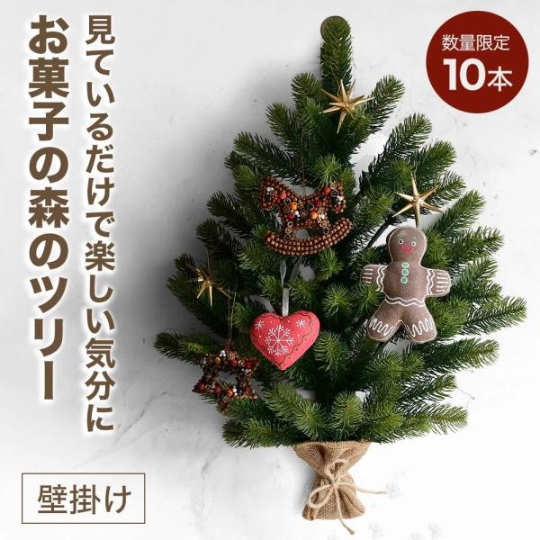 壁掛け式 クリスマスツリー ドイツ製オーナメント付き スパイスオーナメント馬 スパイスオーナメント星...