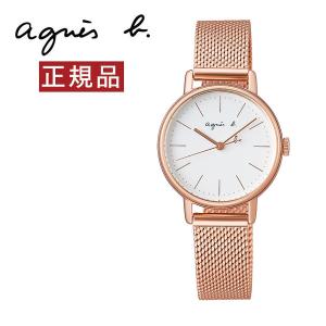 アニエスベー 時計 レディース agnes b. 腕時計 27mm FCSK900 メッシュ ホワイトピンクゴールド 国内正規品｜nuts