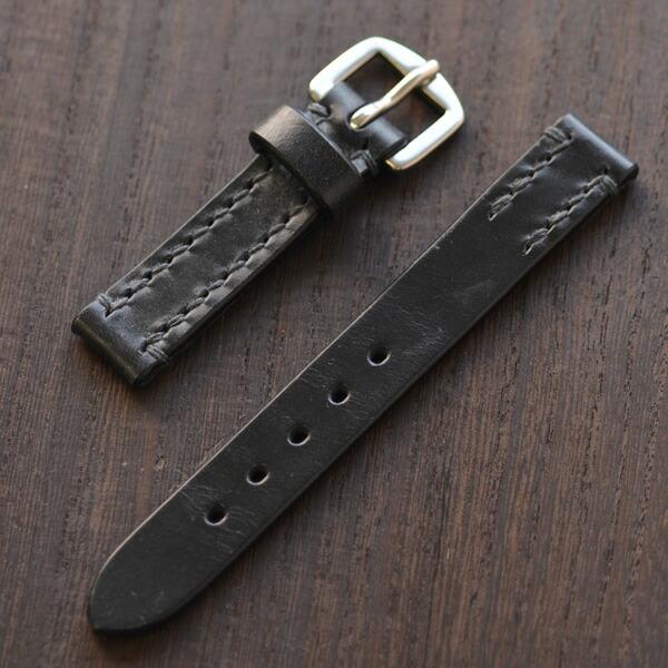 SOMES ソメス 腕時計ストラップ メンズ・レディース兼用 ブライドルレザー ブラック 18mm ...